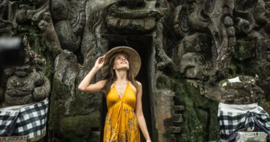 Pretty girl at Goa Gajah, Bali