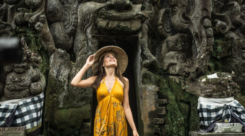 Pretty girl at Goa Gajah, Bali
