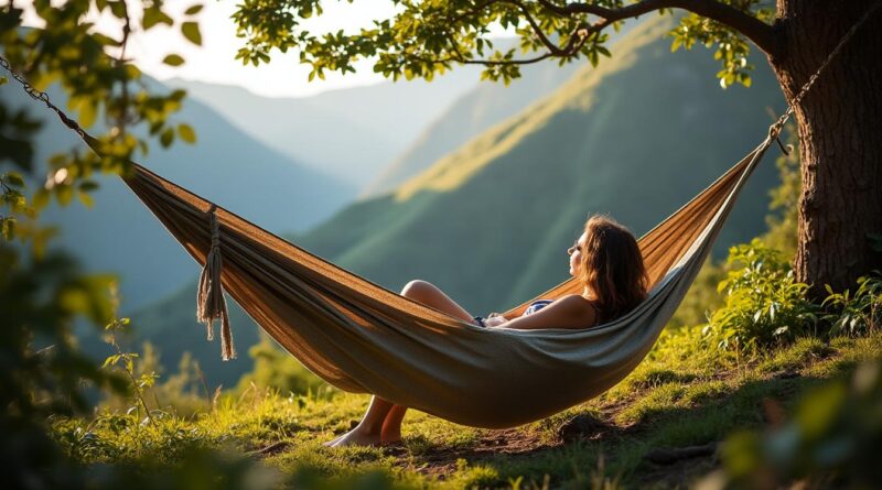 découvrez notre hamac de voyage, l'accessoire idéal pour apporter détente et confort où que vous soyez. léger, compact et facile à installer, il vous permet de profiter de moments de relaxation en plein air, que ce soit en randonnée, à la plage ou dans votre jardin.