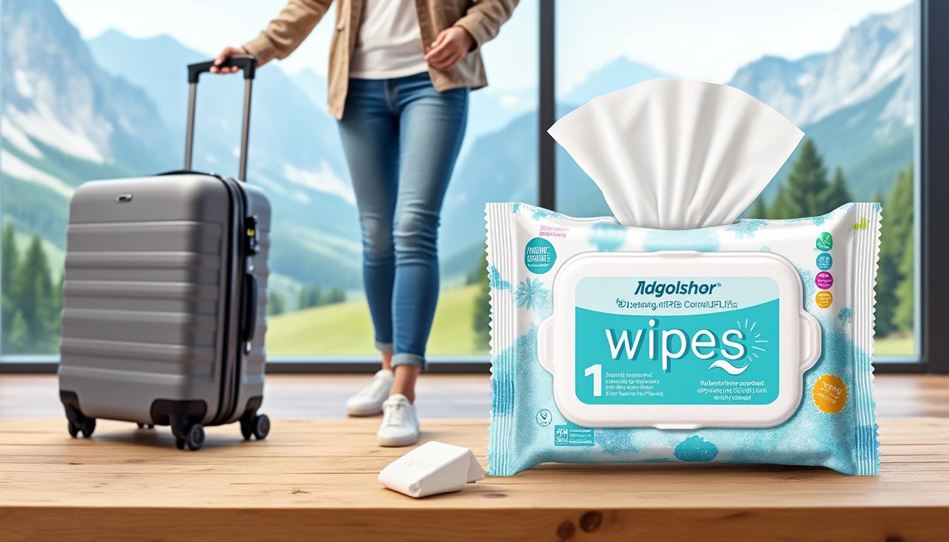 découvrez nos lingettes rafraîchissantes, idéales pour un coup de frais instantané lors de vos voyages. parfaites pour les moments où une douche n'est pas possible, elles vous offrent une sensation de propreté et de revitalisation, tout en étant pratiques à transporter. restez frais où que vous soyez!