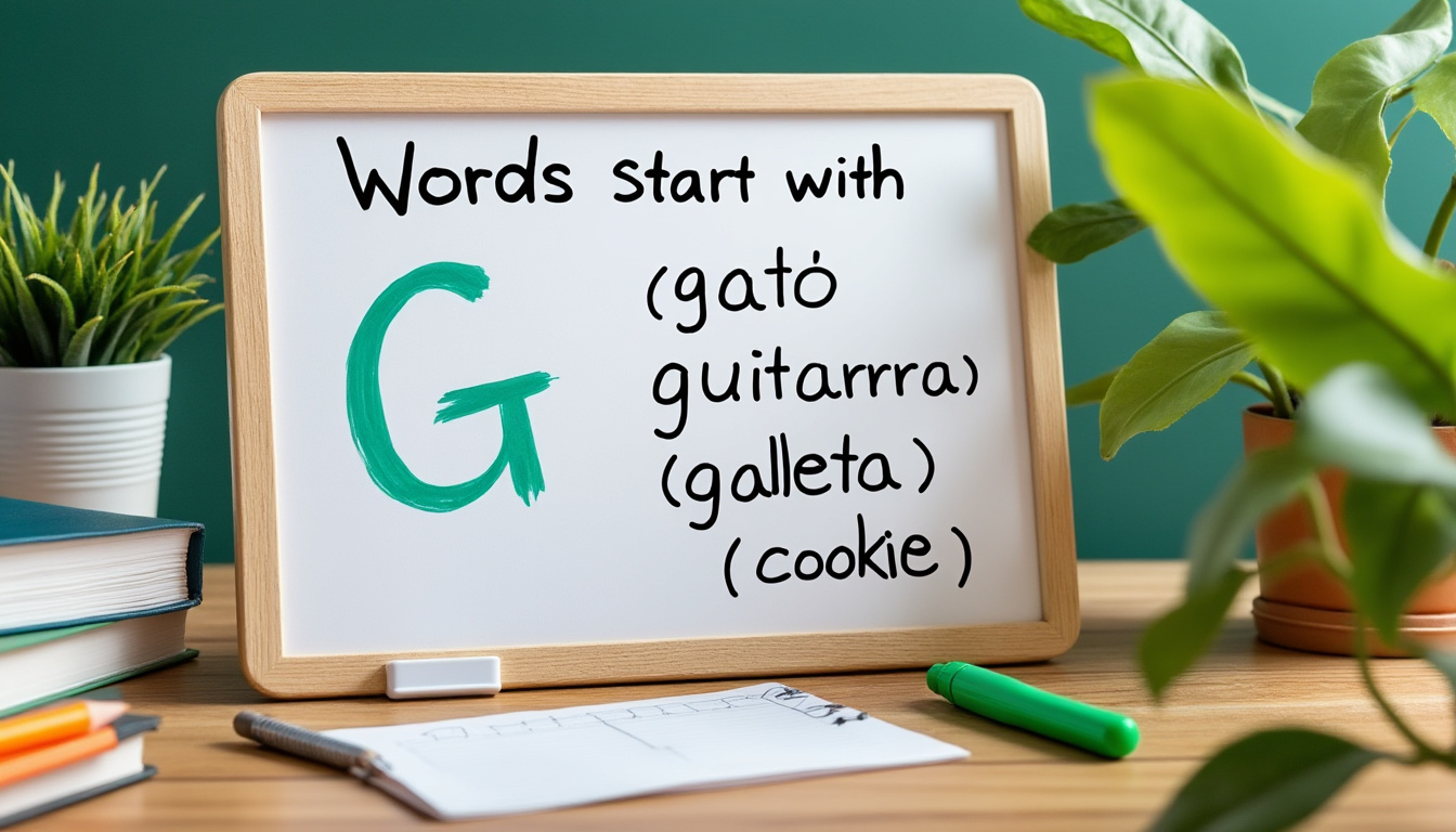 découvrez une liste complète de mots espagnols commençant par la lettre g, accompagnés d’exemples de phrases pour mieux comprendre leur usage au quotidien.