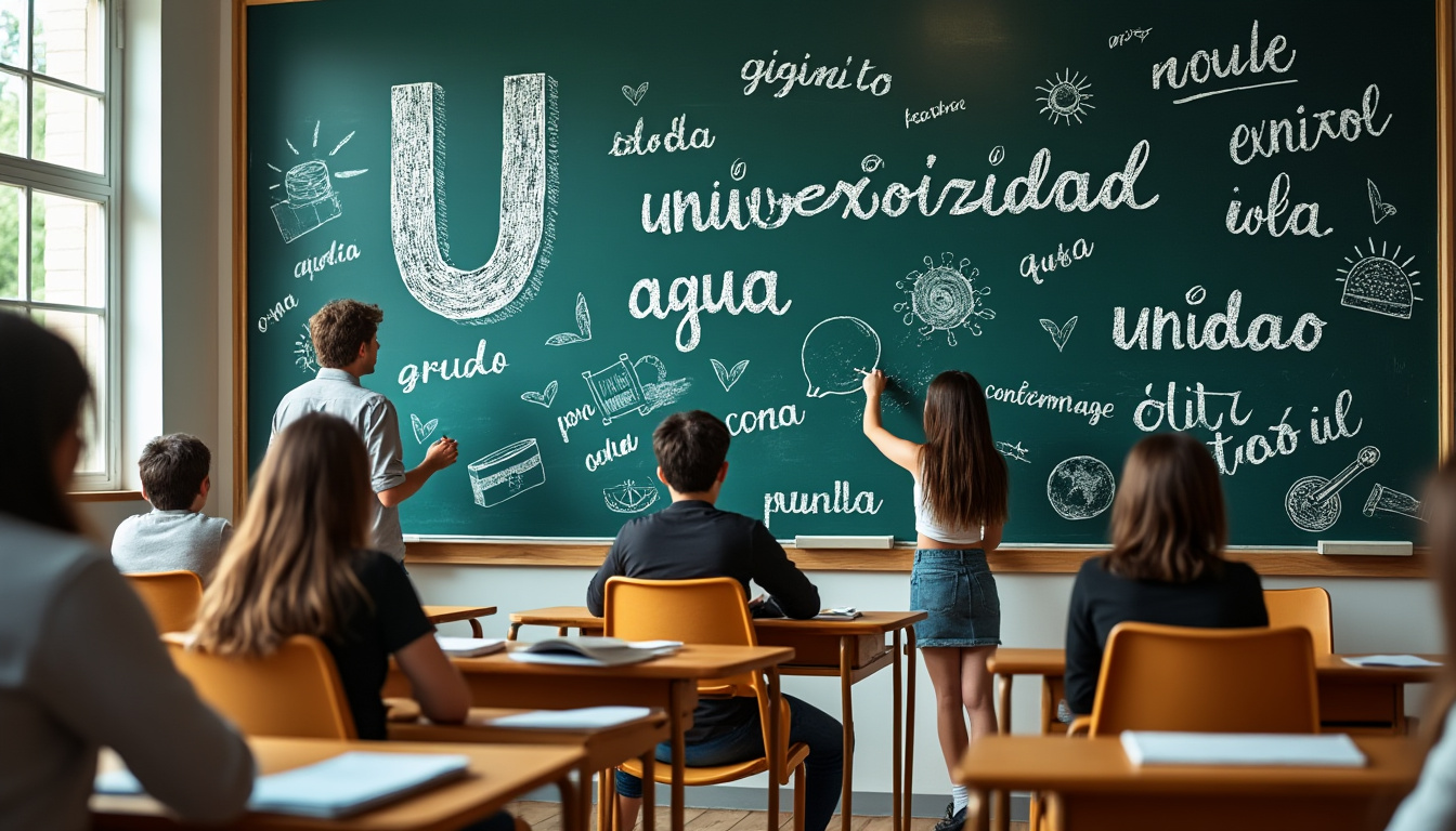 découvrez une liste complète de mots espagnols commençant par u pour enrichir votre vocabulaire et progresser rapidement dans l'apprentissage de la langue.