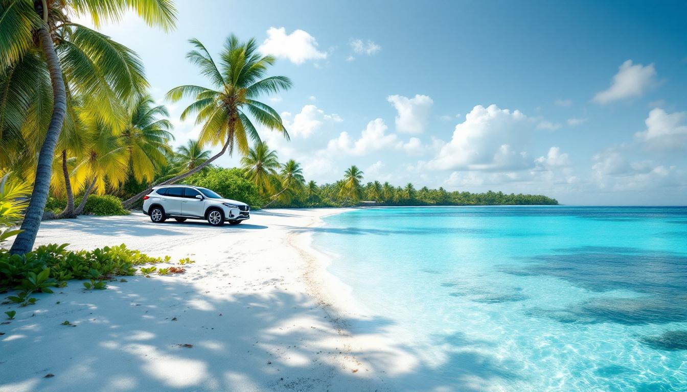louez une voiture aux maldives pour simplifier vos déplacements, découvrir l'archipel en toute liberté et profiter pleinement de votre voyage.