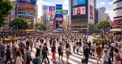 découvrez shibuya crossing à tokyo, un carrefour emblématique et animé, parfait pour les touristes en quête d'une expérience culturelle unique et de photos mémorables.
